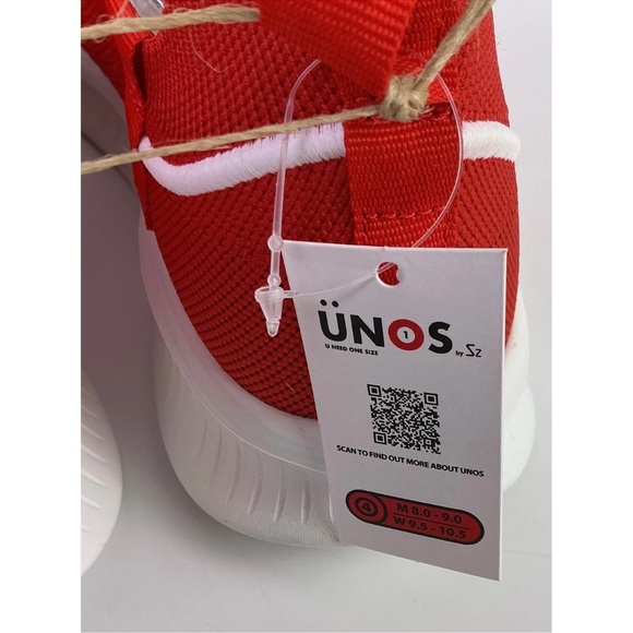 UNOS By Zs Sneakers Athletic Shoes Red Knit Unisex  M 8-9 / W 9.5-10.5 - Picture 5 of 5